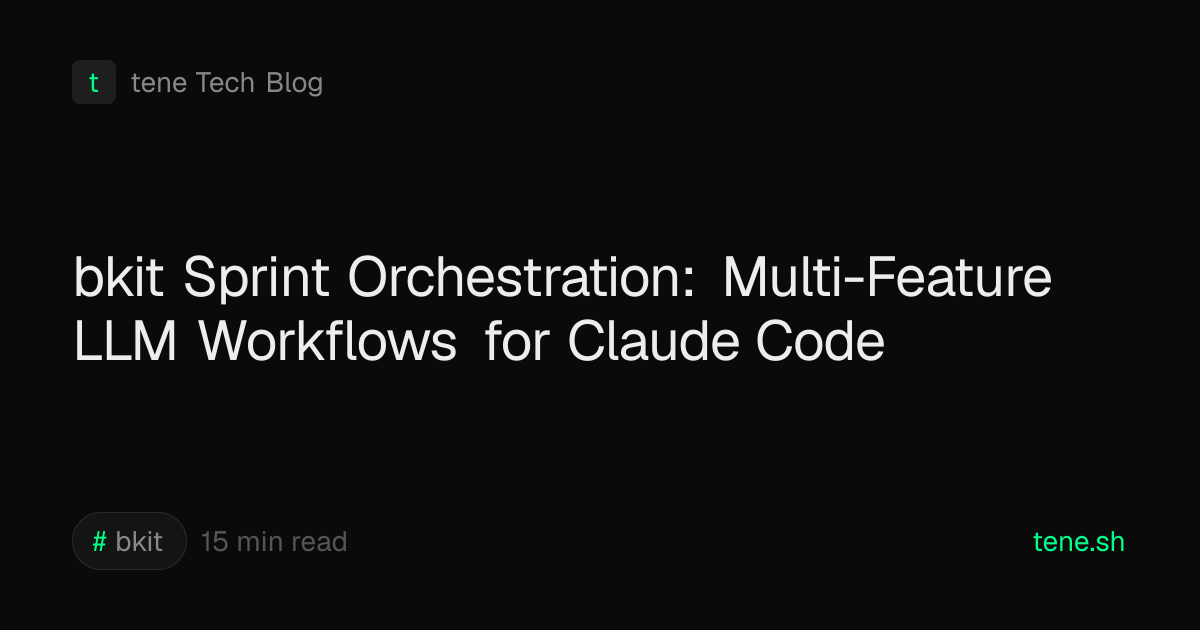 bkit Sprint Orchestration: Multi-Feature LLM Workflows for Claude Code ...